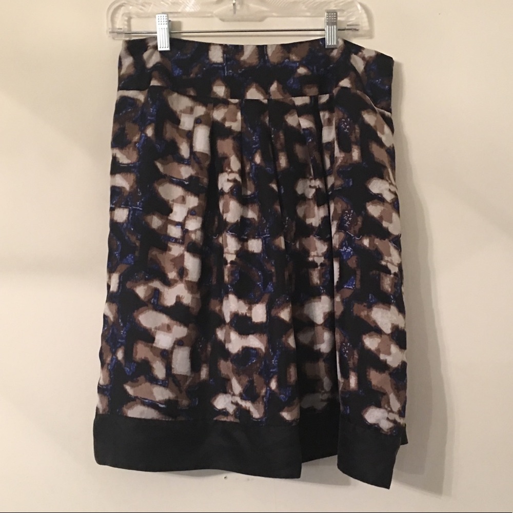 Dana Buchman Pleated lined Silk Skirt 12